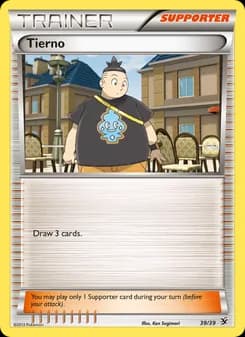 Tierno card in English