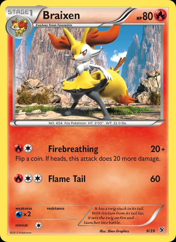 Braixen card in English