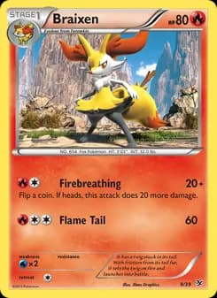 Braixen card in English
