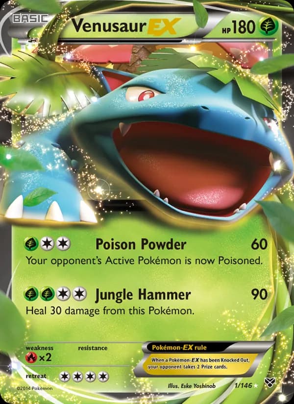 Venusaur EX card in English