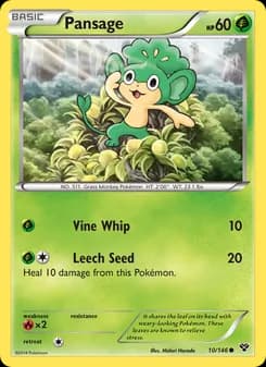 Pansage card in English