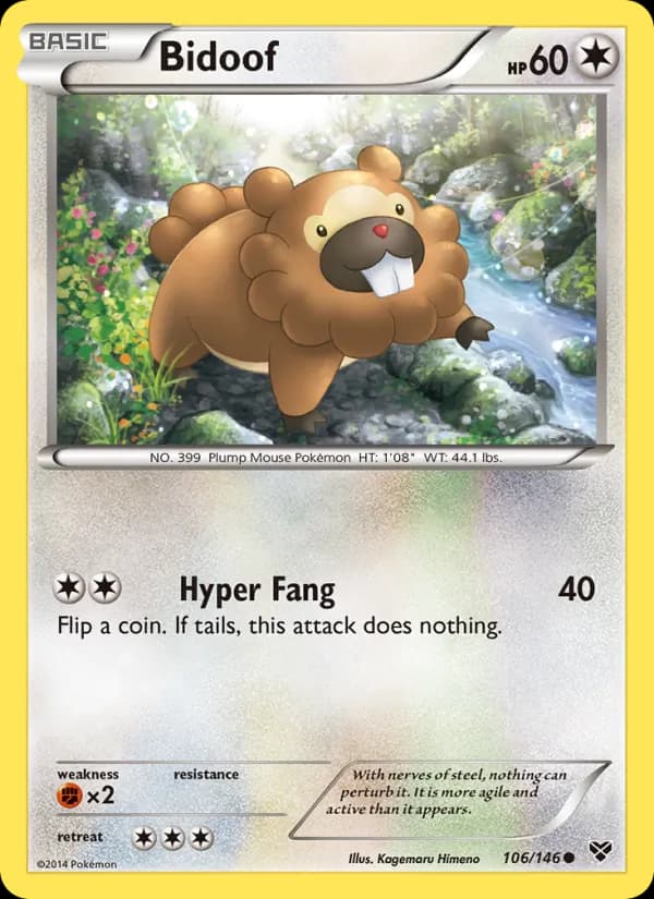 Bidoof card in English