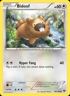 Bidoof card in English