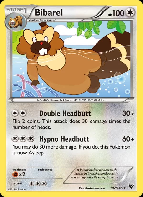 Bibarel card in English