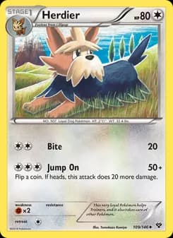 Herdier card in English