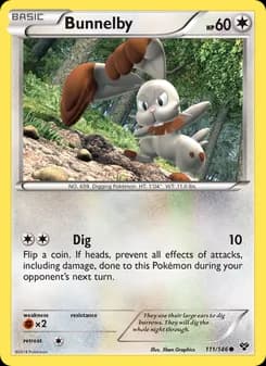 Bunnelby card in English