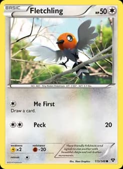 Fletchling card in English