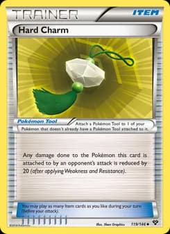 Hard Charm card in English
