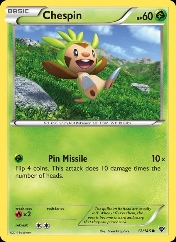 Chespin card in English