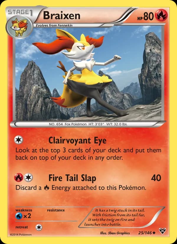 Braixen card in English