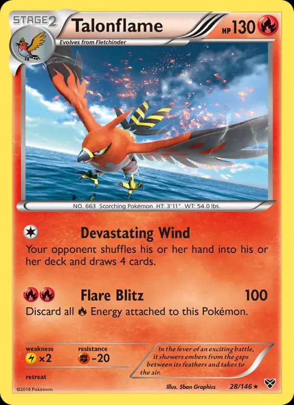 Talonflame card in English