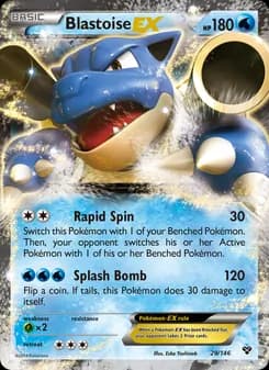 Blastoise EX card in English
