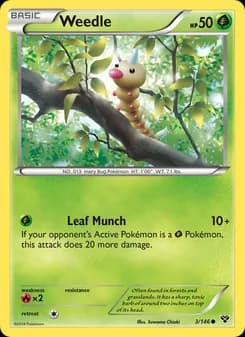 Weedle card in English