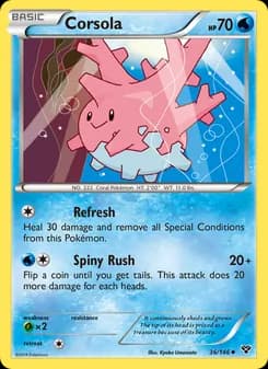 Corsola card in English