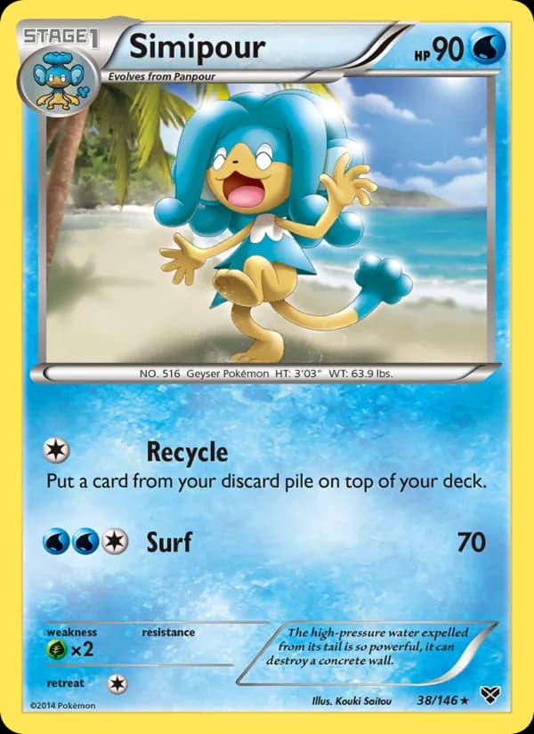 Simipour card in English
