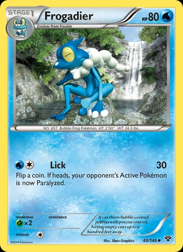 Frogadier card in English