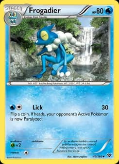 Frogadier card in English