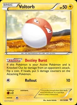 Voltorb card in English
