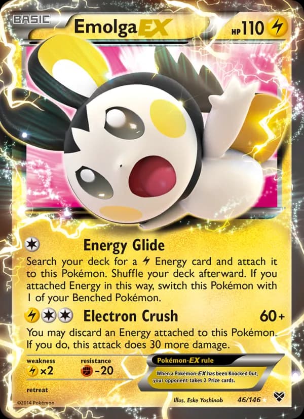 Emolga EX card in English