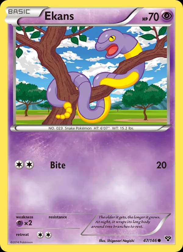 Ekans card in English