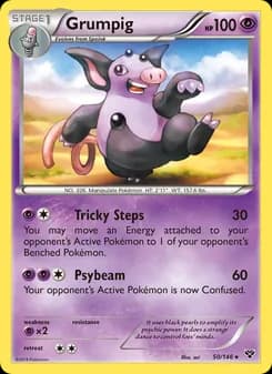 Grumpig card in English