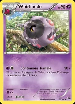 Whirlipede card in English