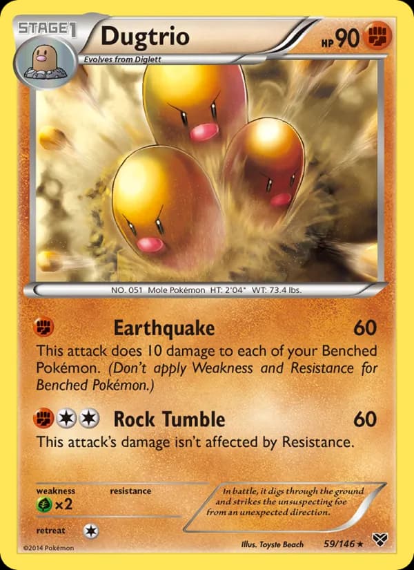 Dugtrio card in English