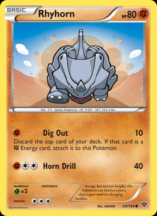Rhyhorn card in English