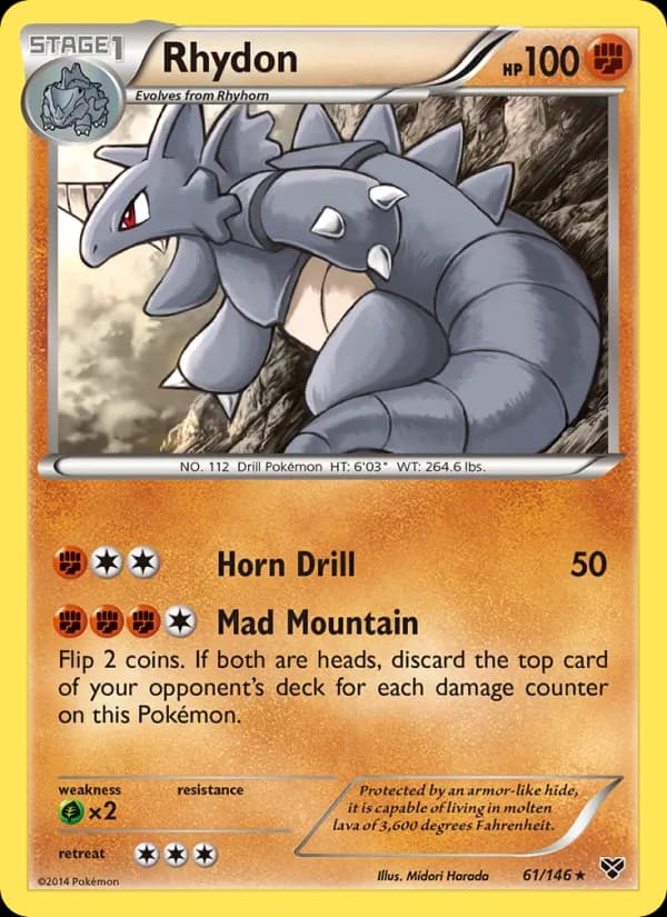 Rhydon card in English