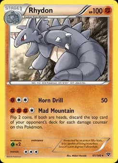 Rhydon card in English