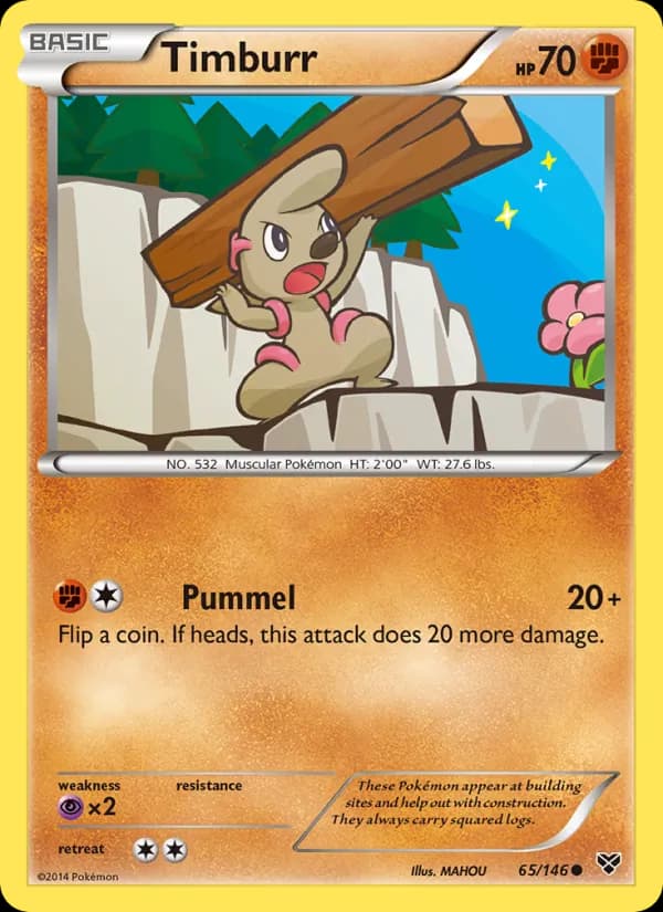 Timburr card in English