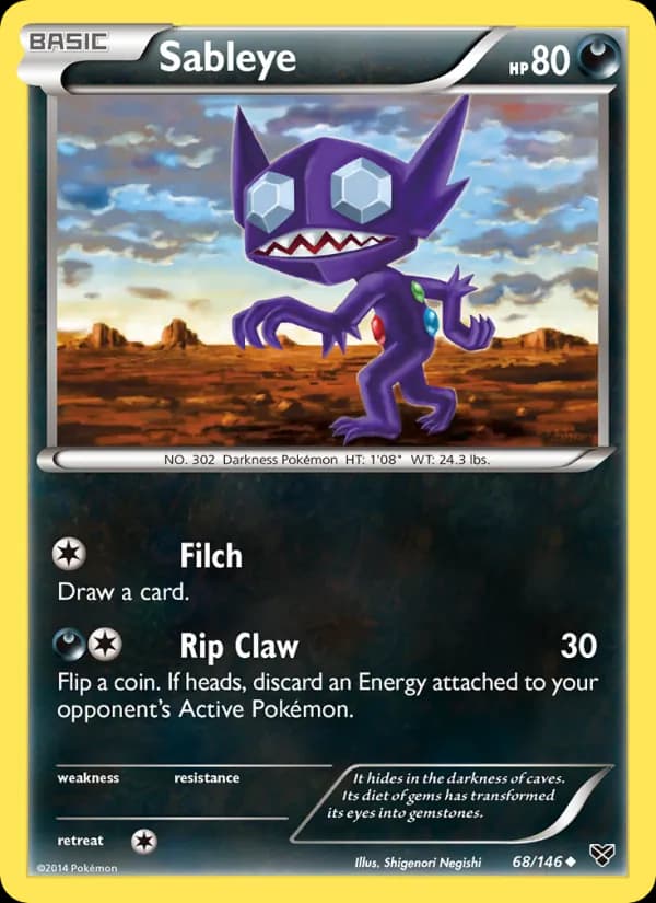 Sableye card in English