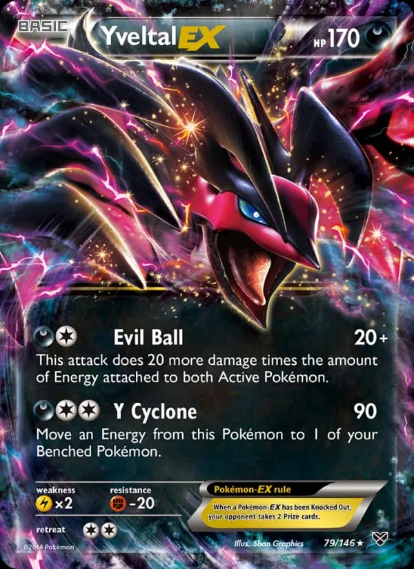 Yveltal EX card in English