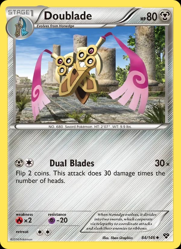 Doublade card in English