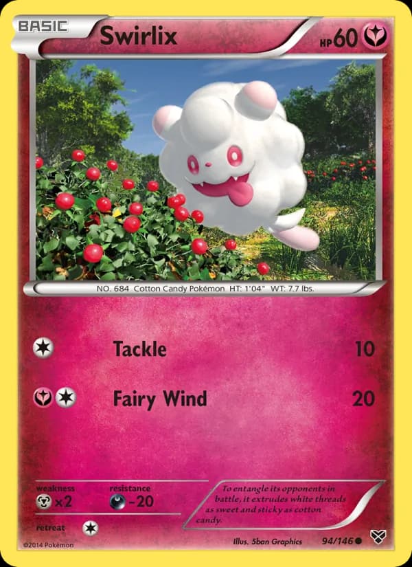 Swirlix card in English
