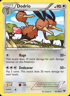Dodrio card in English