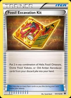 Fossil Excavation Kit card in English