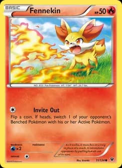 Fennekin card in English