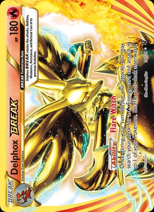 Delphox BREAK card in English