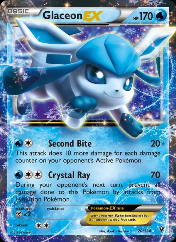Glaceon EX card in English