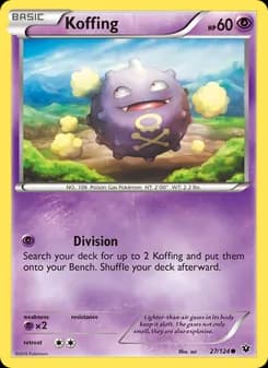 Koffing card in English