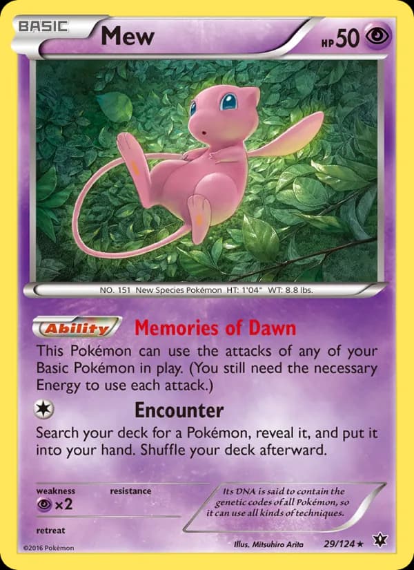 Mew card in English
