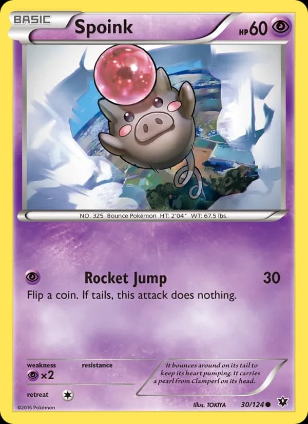 Spoink card in English