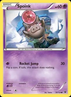 Spoink card in English