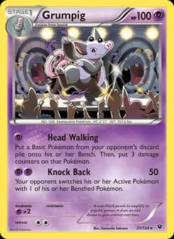 Grumpig card in English