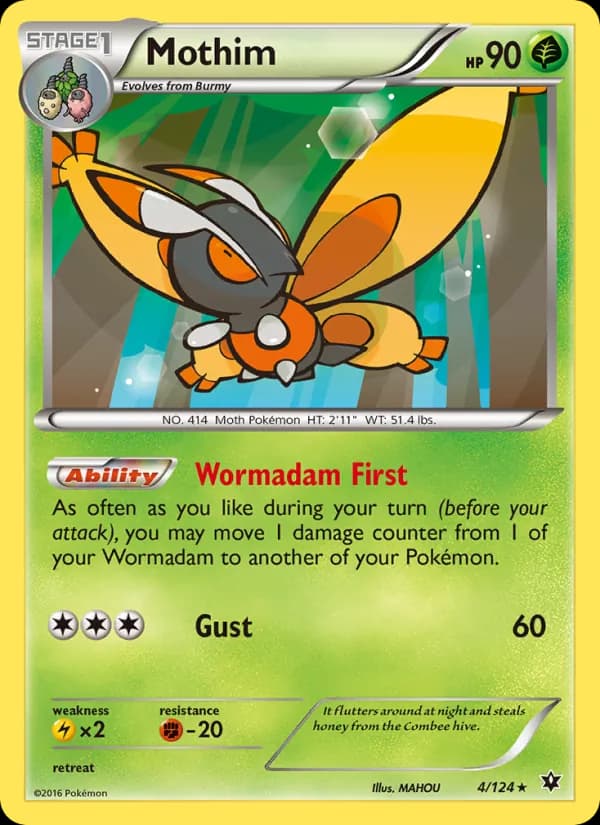 Mothim card in English