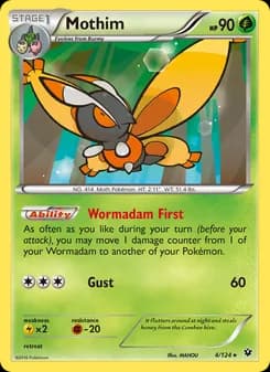Mothim card in English