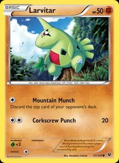 Larvitar card in English