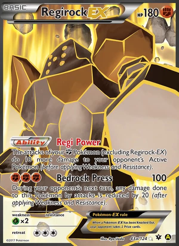 Regirock EX card in English