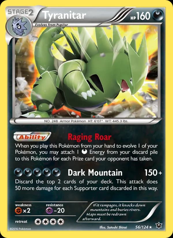 Tyranitar card in English